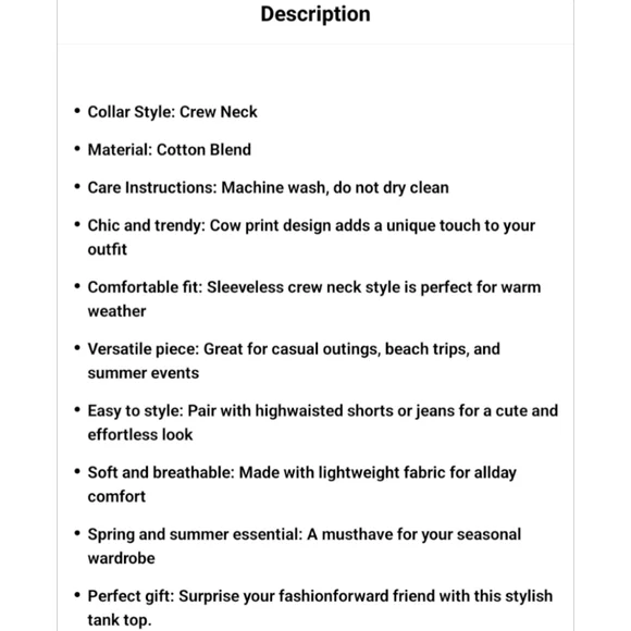 Don't Be A Salty Heifer Dark Graphic Cow Tank Top Cotton Blend - Picture 6 of 7